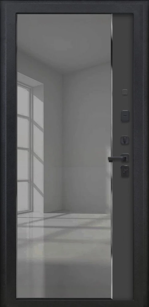 Входная дверь ДвериПРО Термо серебро ФЛЗ-618 Черный кварц DPRO222452 внутренняя сторона