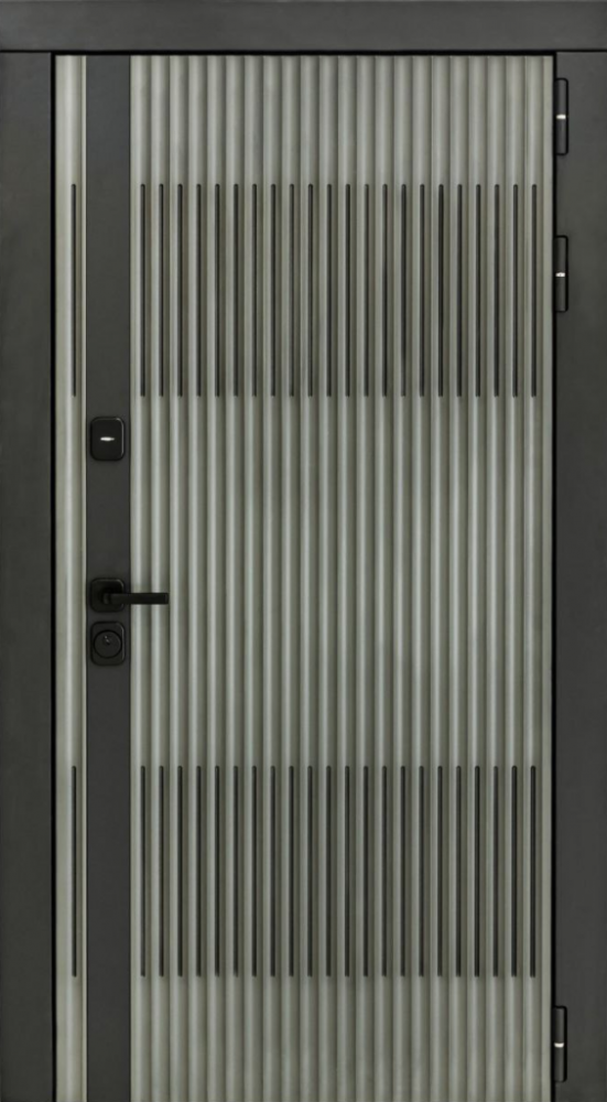 Входная дверь ДвериПРО Elfy ФЛ-256 (10мм, бетон пепельный) DPRO197941 внешняя сторона