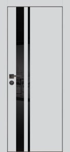 Межкомнатная дверь PX-16 черная кромка с 4-х ст. Агат